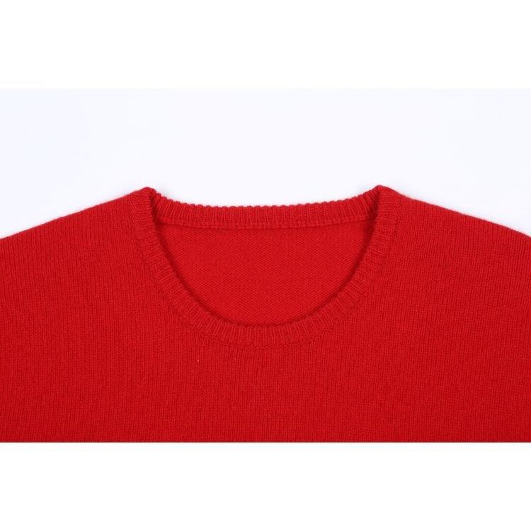 Mens Regular-Fitting Long Sleeves Crew Neck Pullover Made of Wool-Cashmere