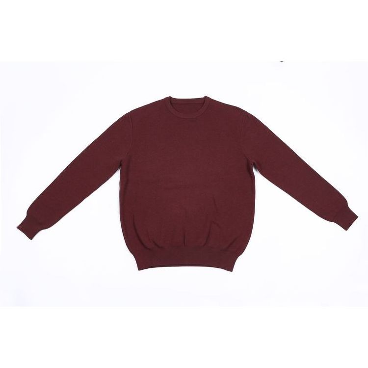 Mens regular-fitting long sleeves crew neck pullover made of cashmere like cotton