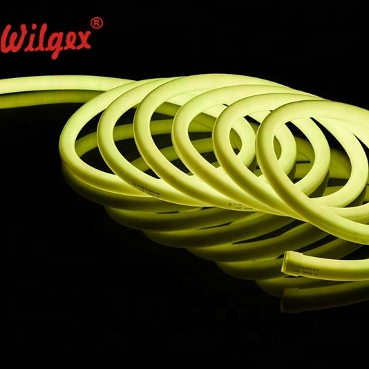 WILGEX NEON Tube Mono IP65 Waterproof 360 Degree Round LED Strip Flexible Light Indoor And Outdoor Room Decor Warm White Rope