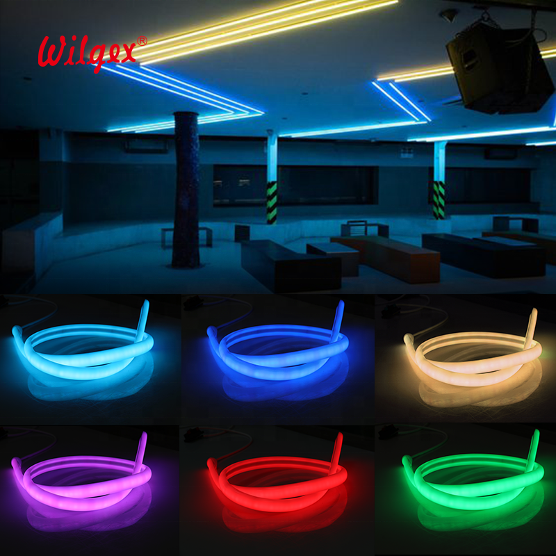 Semicircle 25Mm Silicone Body Landscape Neon Flex Strip Light Rgb Tubes Ip65 Ip68 Led Neon Lights