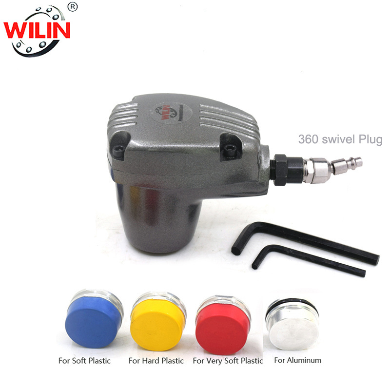 Air Pneumatic Palm Hammer w/4pcs Tip Swivel Plug Vibrating Hammer for Fiber Laser Cutting for Sheet Metal Stainless Steel