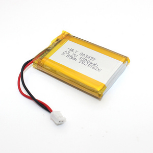 High capacity rechargeable lithium polymer battery 3.7v 1500mah lithium ion battery 803450 lipo battery