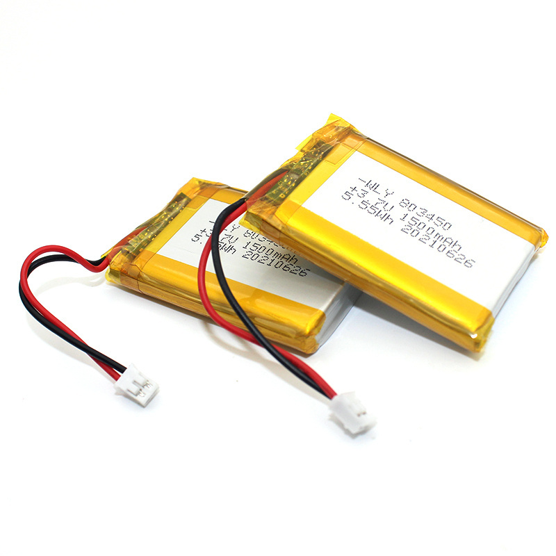 High capacity rechargeable lithium polymer battery 3.7v 1500mah lithium ion battery 803450 lipo battery