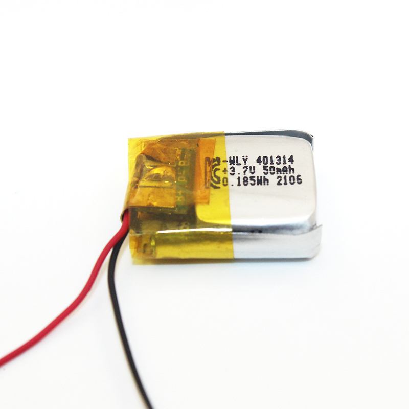 Rechargeable smallest lipo batteries 3.7v 50mah 401314 li-polymer lithium battery for headset earphone