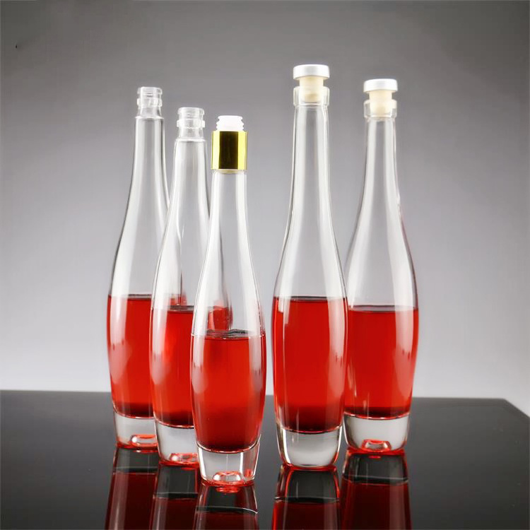 Wilk-wholesale 350ml 500ml 750ml High end soft drinks french evian mineral water glass bottle for beverage use