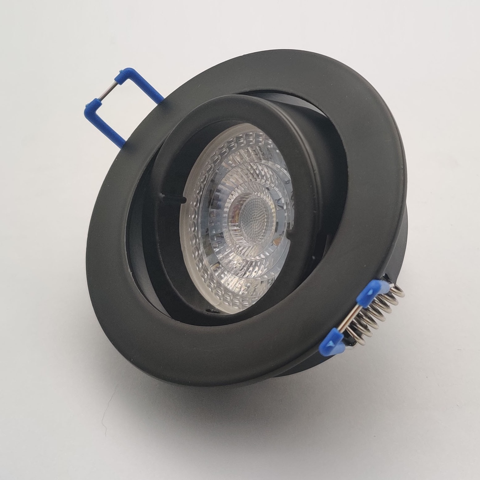 Round Indoor Small Ceiling Light Adjustable Frame MR16 GU10 Replaceable Spot Lights Bulb Fixture Downlight Holder