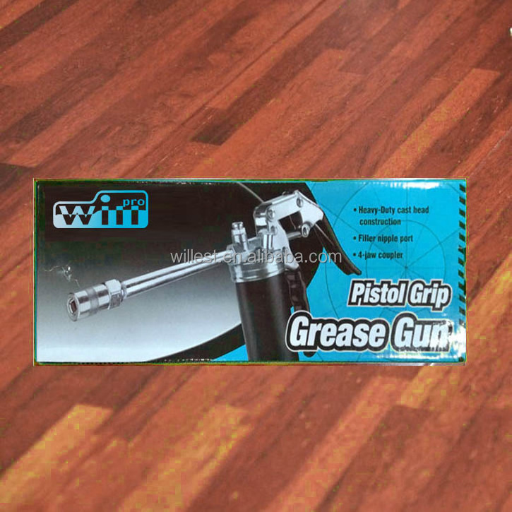 500cc High Pressure Hand Grease Gun HUTZ Greaser Pump Cartridge Greasing Manual Tool GG500PS01 Pistol Grip Grease Gun