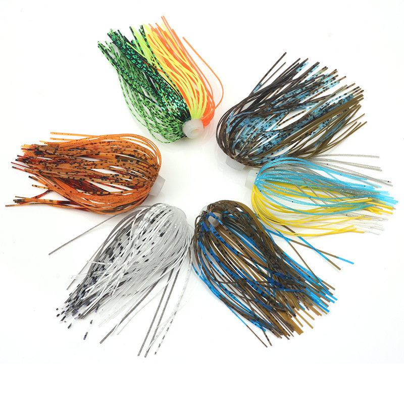 Umbrella Sensation Skirts Lures Fishing Silicone Jig Skirts DIY Accessories Silicone Rubber Skirt Bass Jigs