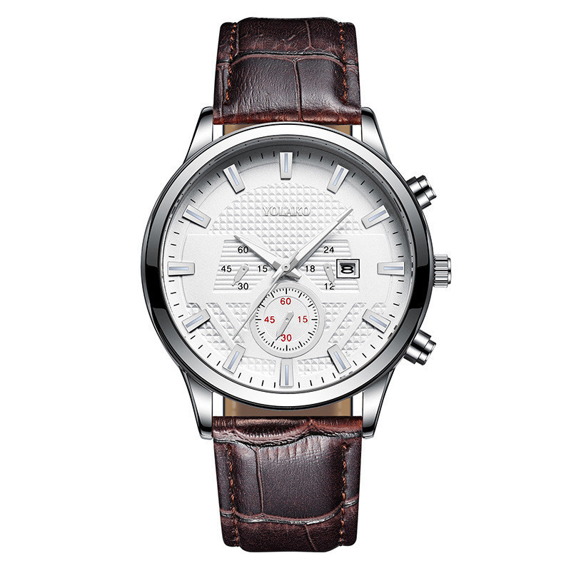 WJ-10450 Fashion Car Dashboard Design Calendar Watch Hot Selling Leather Quartz Watches For Men New Men Wristwatch For Business