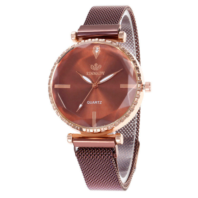 WJ-8557 Simple Charming Multicolor Stylish Ladies Wrist Watch Stainless Steel Net Belt fashion Popular Quartz Women Watch