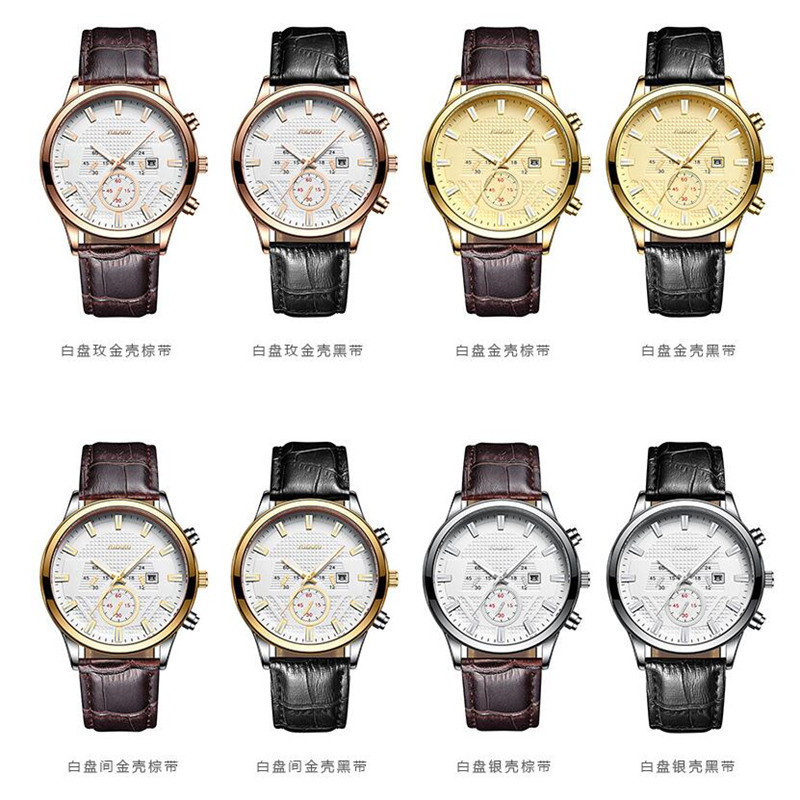 WJ-10450 Fashion Car Dashboard Design Calendar Watch Hot Selling Leather Quartz Watches For Men New Men Wristwatch For Business