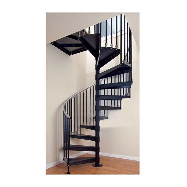 Outdoor metal upright wrought iron railing staircase spiral stainless steel stair