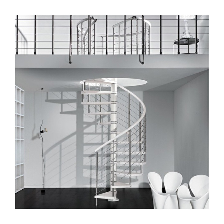 Factory direct sales modern wood stairs customized used spiral staircase