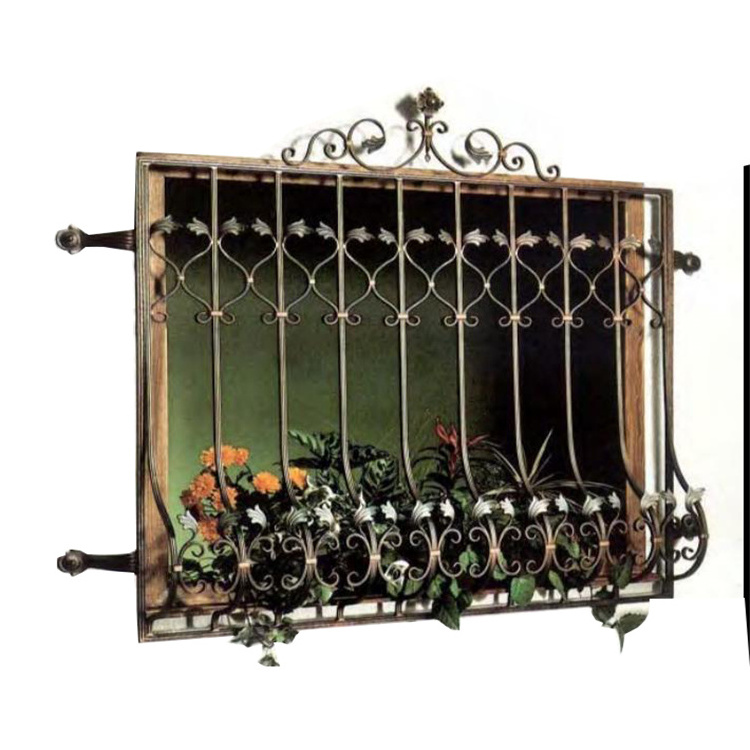 Production wrought iron window railing galvanized cast iron window guards