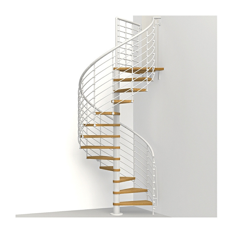 Factory direct sales modern wood stairs customized used spiral staircase