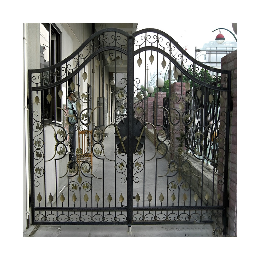 Anti-Rodent Environmental Protection Outdoor Iron Cantilever Gate Aluminum Black Sliding Gate For House