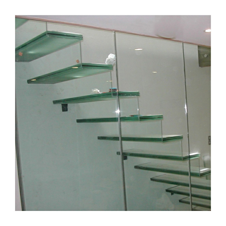 2023 Glass Treads Suspension Floating Stairs Invisible Beam Suspended Staircase