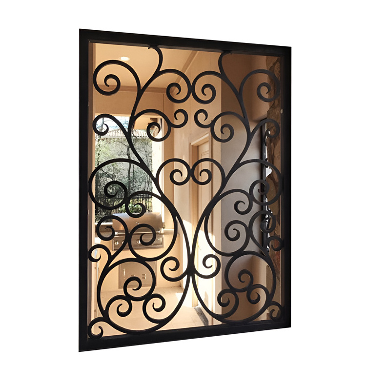 Production wrought iron window railing galvanized cast iron window guards