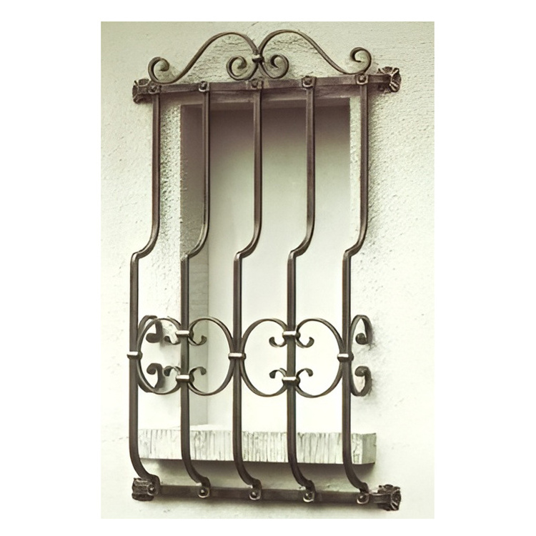 Production wrought iron window railing galvanized cast iron window guards