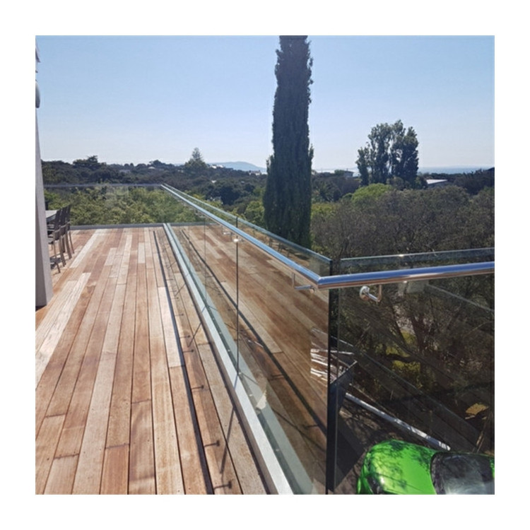 Float glass table standoffs roof standoff parapet railing