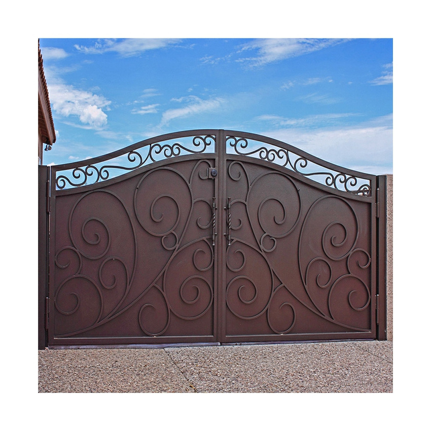 Anti-Rodent Environmental Protection Outdoor Iron Cantilever Gate Aluminum Black Sliding Gate For House