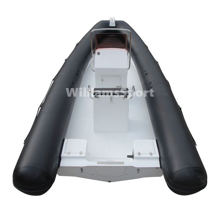 Luxury boat 21 ft semi rigid fiberglass hull inflatable boat rib600 for family