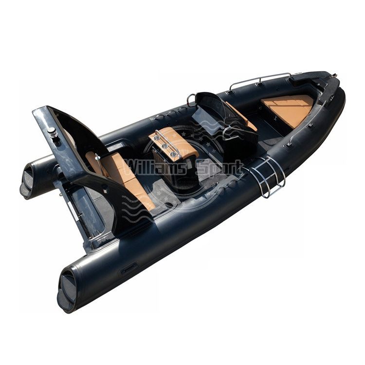 Hot sale high speed fiberglass 20ft fishing inflatable boat with teak floor