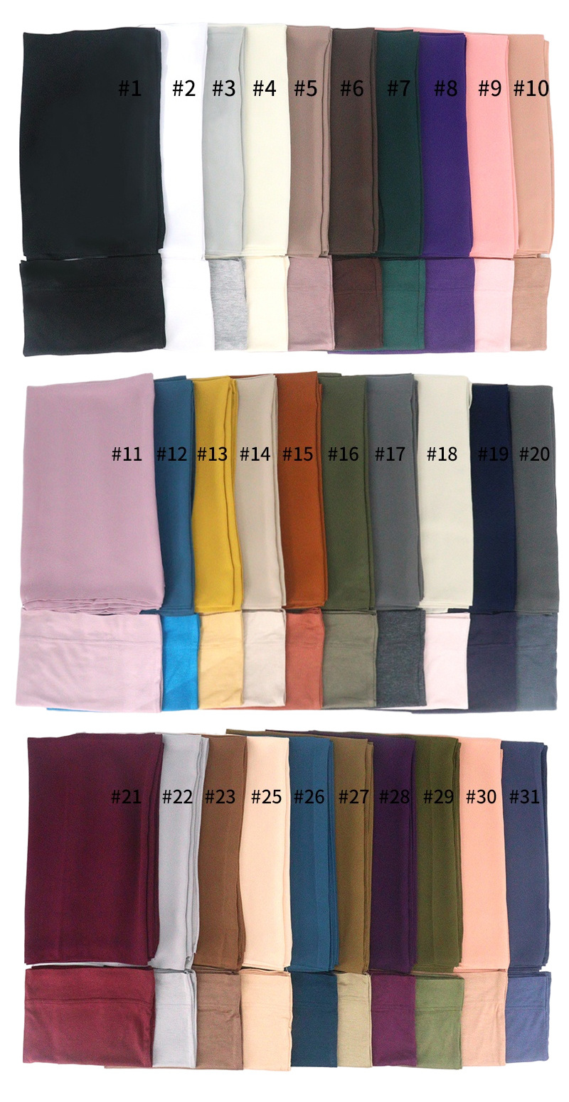 OEM ODM  Matching scarfs muslim chiffon hijabs Set Scarf With Matching Inner under hat Cap chiffon muslin hijab scarf