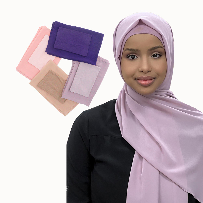 Matching set fashion Chiffon Scarf Shawl With Matching Color 