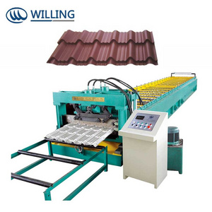 Manual Corrugated Roof Sheet Making Machine Zinc Corrugated Roofing Tile Cold Roll Forming Machine