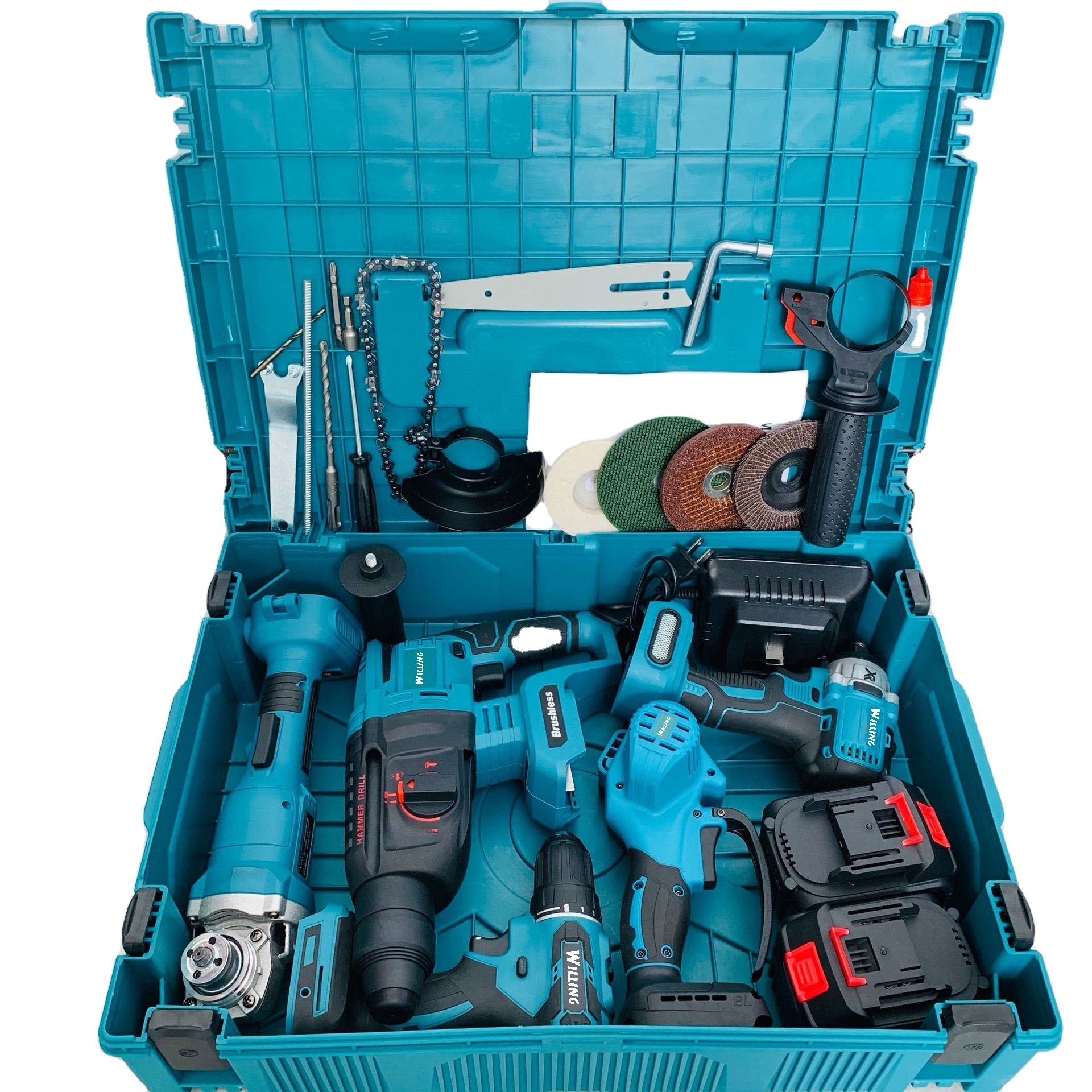 Big Discount !!!available Sales for MKT Combo Power Tools 4 Kits Tool Set 20v Volt Cordless Drills Battery DIY