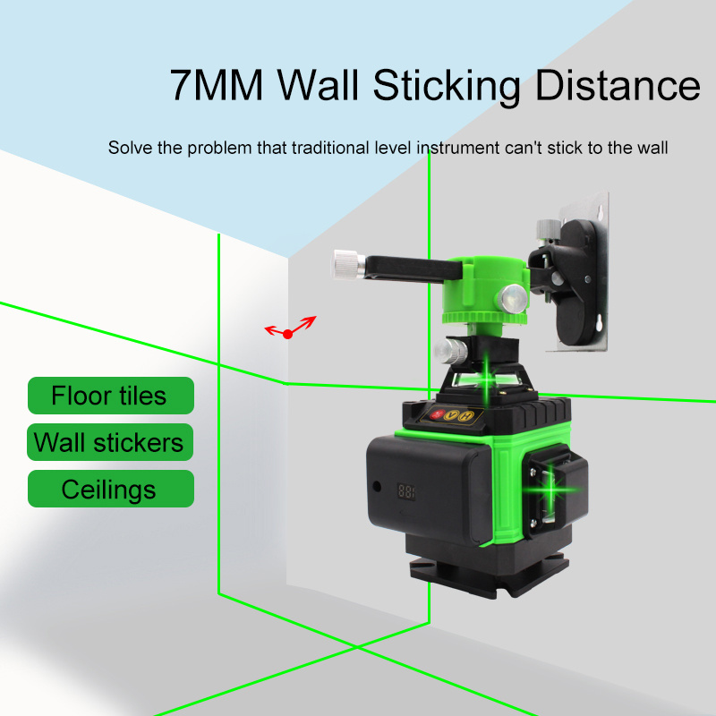 Rotary level green beam 4d laser level 16 lines lithium battery quality price nivel laser 360 green self-leveli