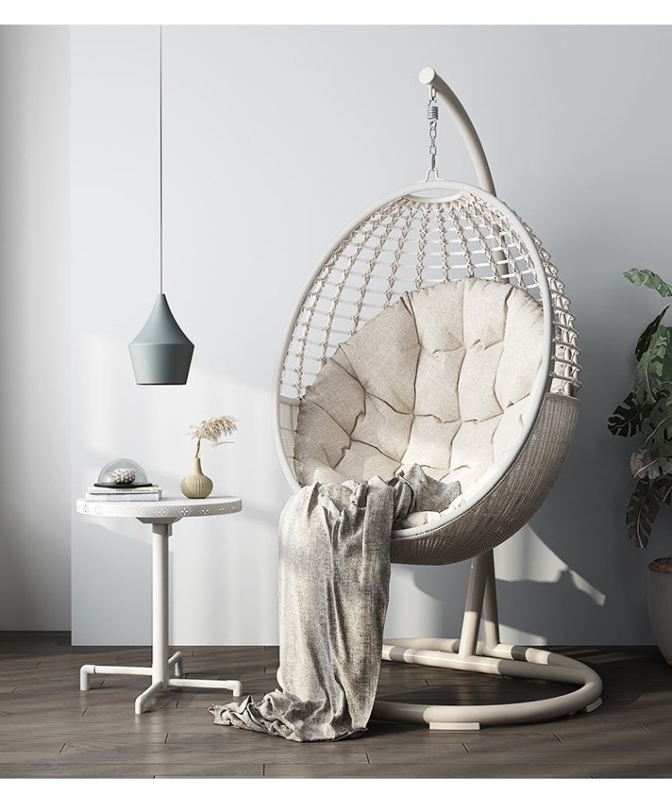 Patio Furniture High Quality Hanging Type Swing Chair Fashionable Egg chair with stand Outdoor Furniture