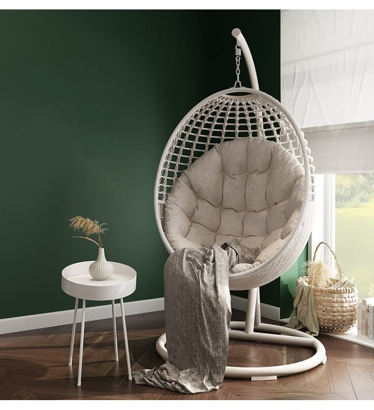 Patio Furniture High Quality Hanging Type Swing Chair Fashionable Egg chair with stand Outdoor Furniture