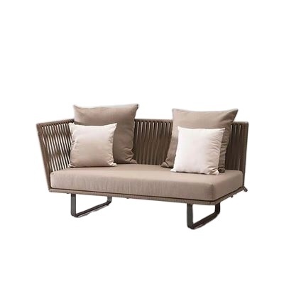 Patio Furniture Outdoor Garden Set Corner Sofa Aluminum Frame 2 Seater Sofa Side Armrest