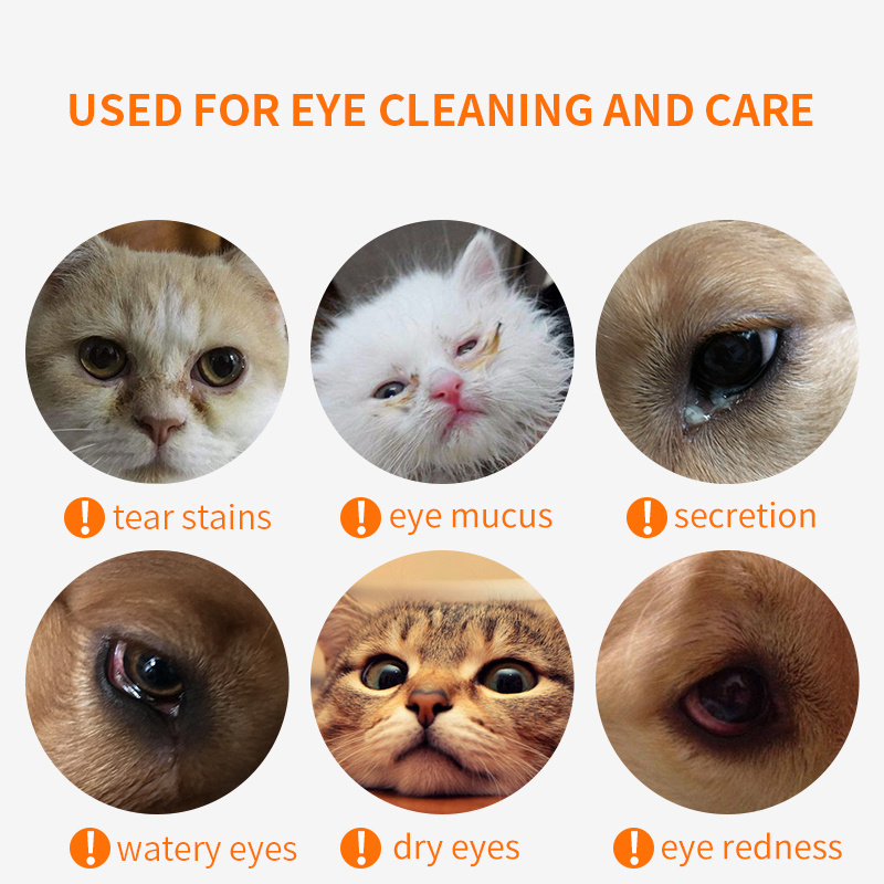 pet eye drops hydrolate cleaning sets grooming products old self-cleaning brush wet tissue clean dog cat wet touch 3 IN 1