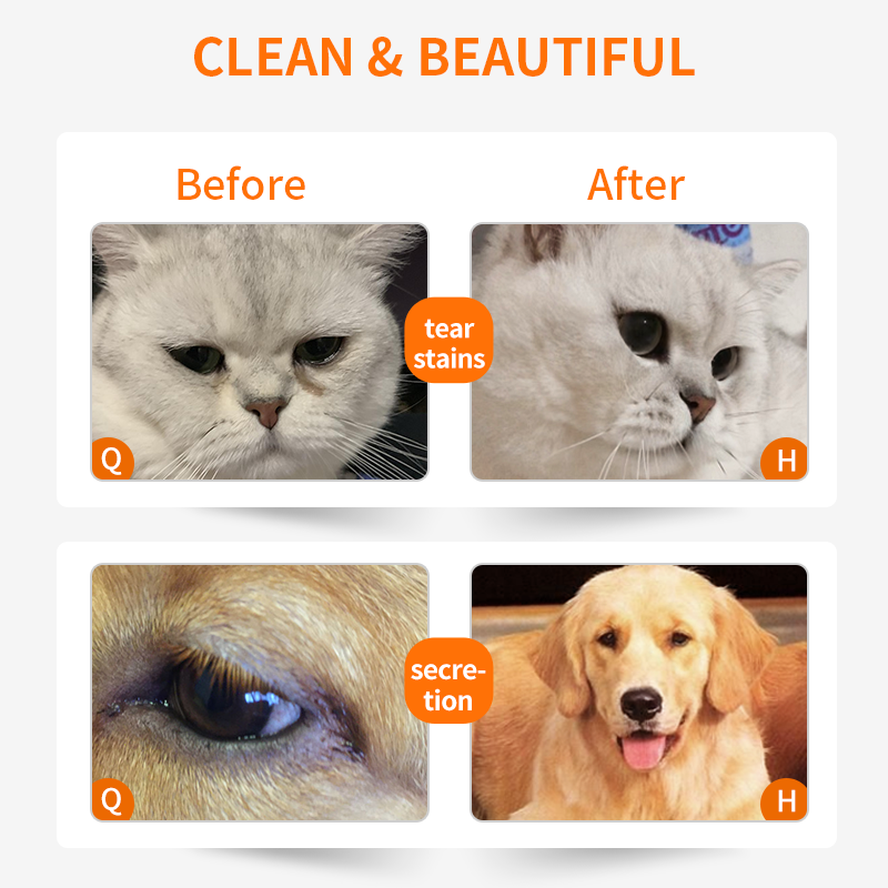 pet eye drops hydrolate cleaning sets grooming products old self-cleaning brush wet tissue clean dog cat wet touch 3 IN 1