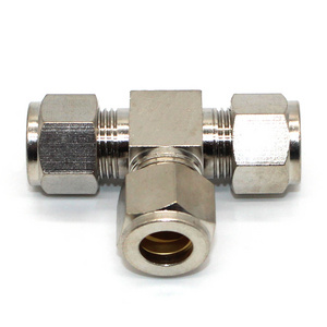 Fog System Nickel Plated Brass Compression Tee Fitting 3 way Joint