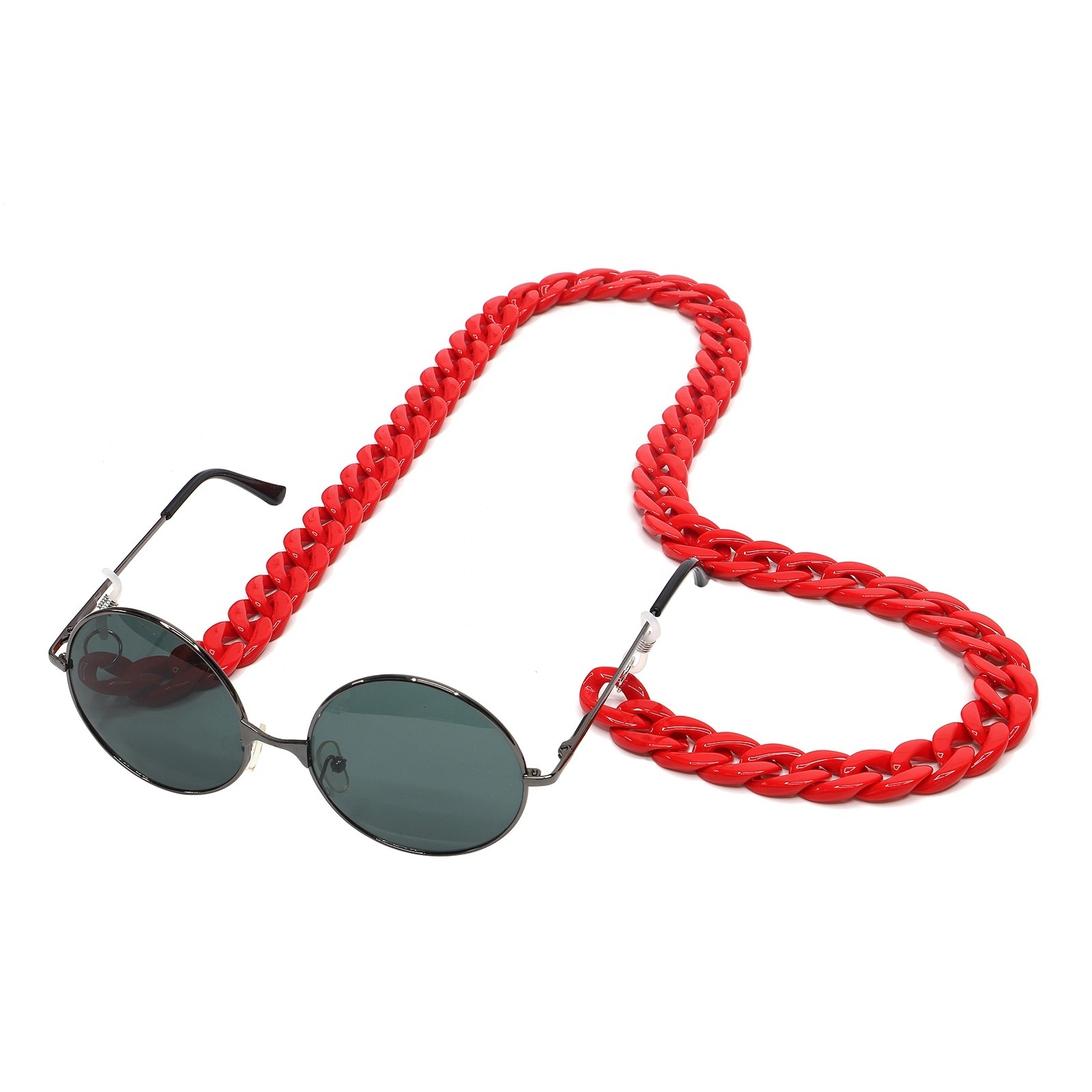 fashion multi colored custom designer acrylic glasses chains sunglasses chain reading glasses holder