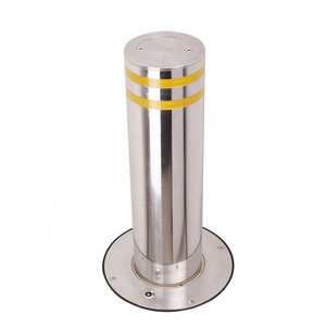 KSB-1204,Manufacturer 304 Stainless Steel Semi-Automatic Hydraulic Rising Street Warning Safety Retractable Road Traffic Bollard