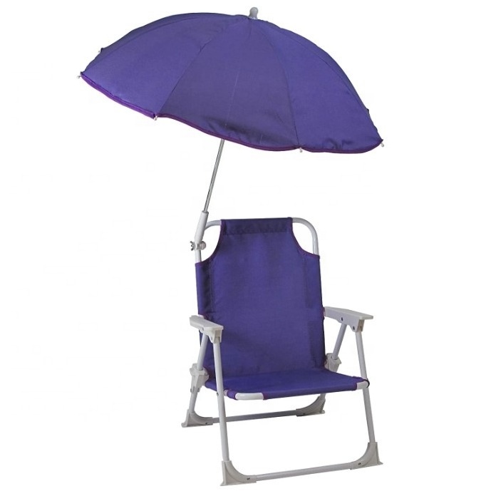 HE-1292,Manufactory Children Kid Outdoor with Safety Lock Beach Chair with Umbrella Foldable Customized Logo