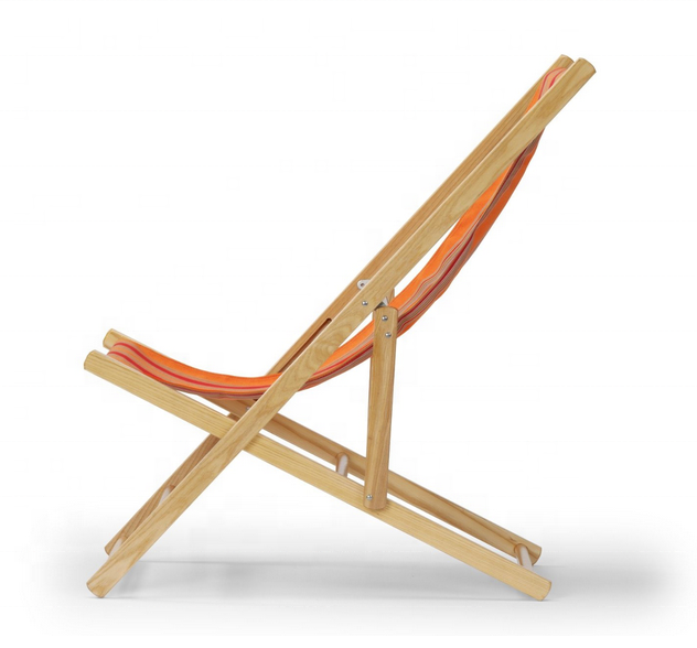 HE-158,Promotional Wooden Folding Beach Deck chair Wood Fabric Deck Beach Chair Also can be Outdoor Camping Chairs