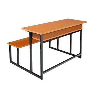 SF-1049,Manufactory Double School Desk And Chair Set Student Desk And Chair Wood School Furniture Set School Table And Bench