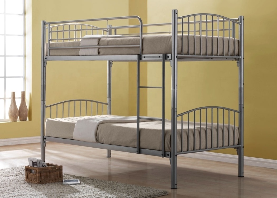 SH-1088,Hot sale Metal Iron Bunk Bed with Comfortable Ladder School Student Office Bedroom Dormitory Rooms Bed Can be Customized