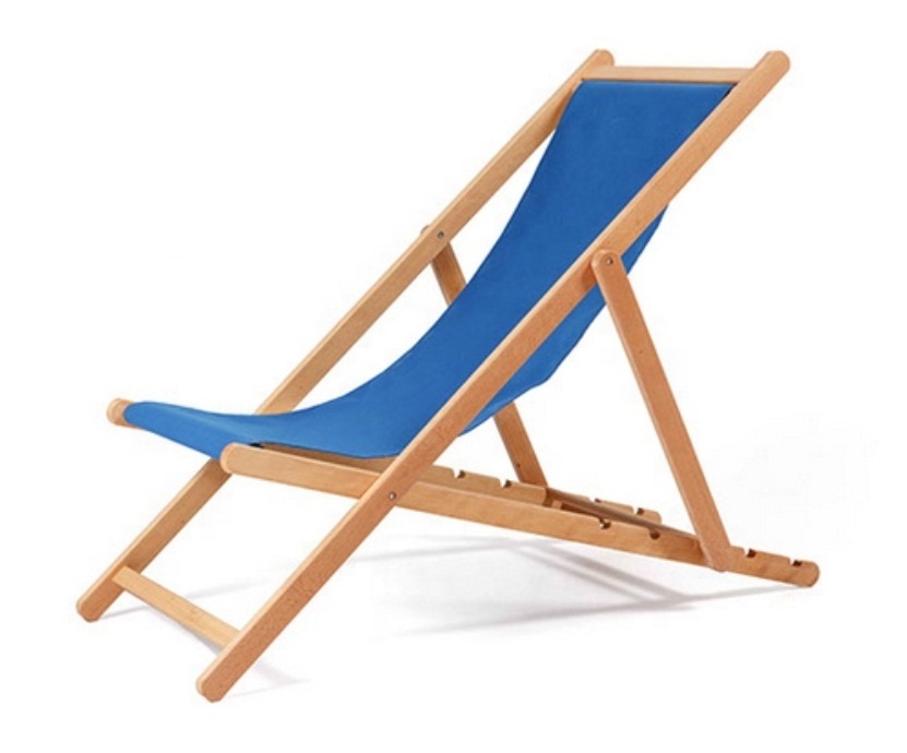 HE-158,Promotional Wooden Folding Beach Deck chair Wood Fabric Deck Beach Chair Also can be Outdoor Camping Chairs