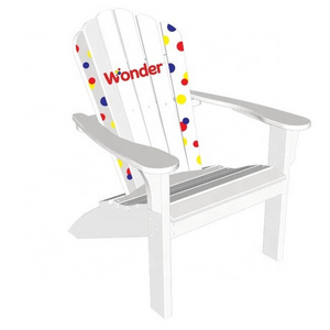 HE-556,Manufactory Outdoor Garden wood HDPE Adirondack Chair  Beach Deck Chair Plastic Folding Chair In White Color