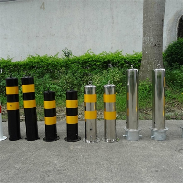 KSB-1003,Stainless Steel Safety Manual Bollard Traffic Manual Removable Parking Security Post Bollard In-ground Fixed Bollard