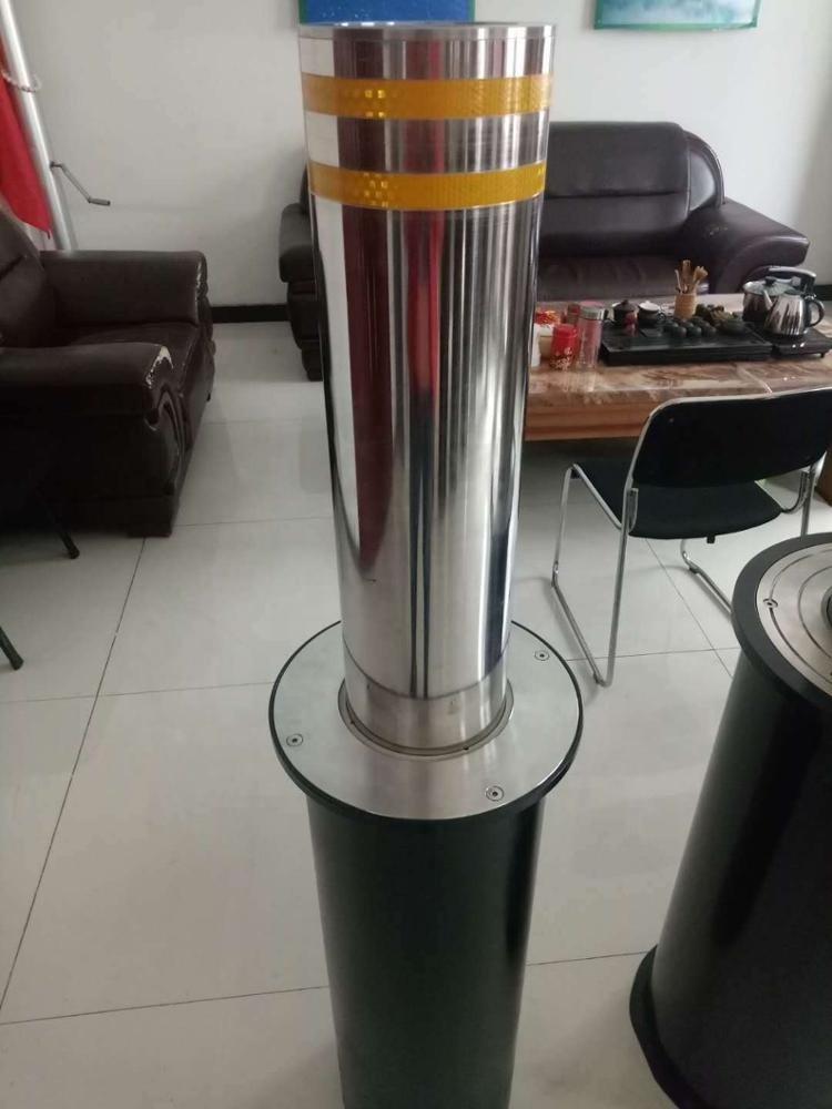 KSB-1204,Manufacturer 304 Stainless Steel Semi-Automatic Hydraulic Rising Street Warning Safety Retractable Road Traffic Bollard