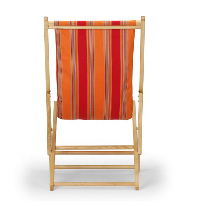 HE-158,Promotional Wooden Folding Beach Deck chair Wood Fabric Deck Beach Chair Also can be Outdoor Camping Chairs