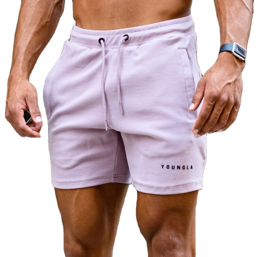 High Quality Wholesale Cotton Men Workout Fitness Shorts Sport Running Gym Sweat Shorts With Pockets